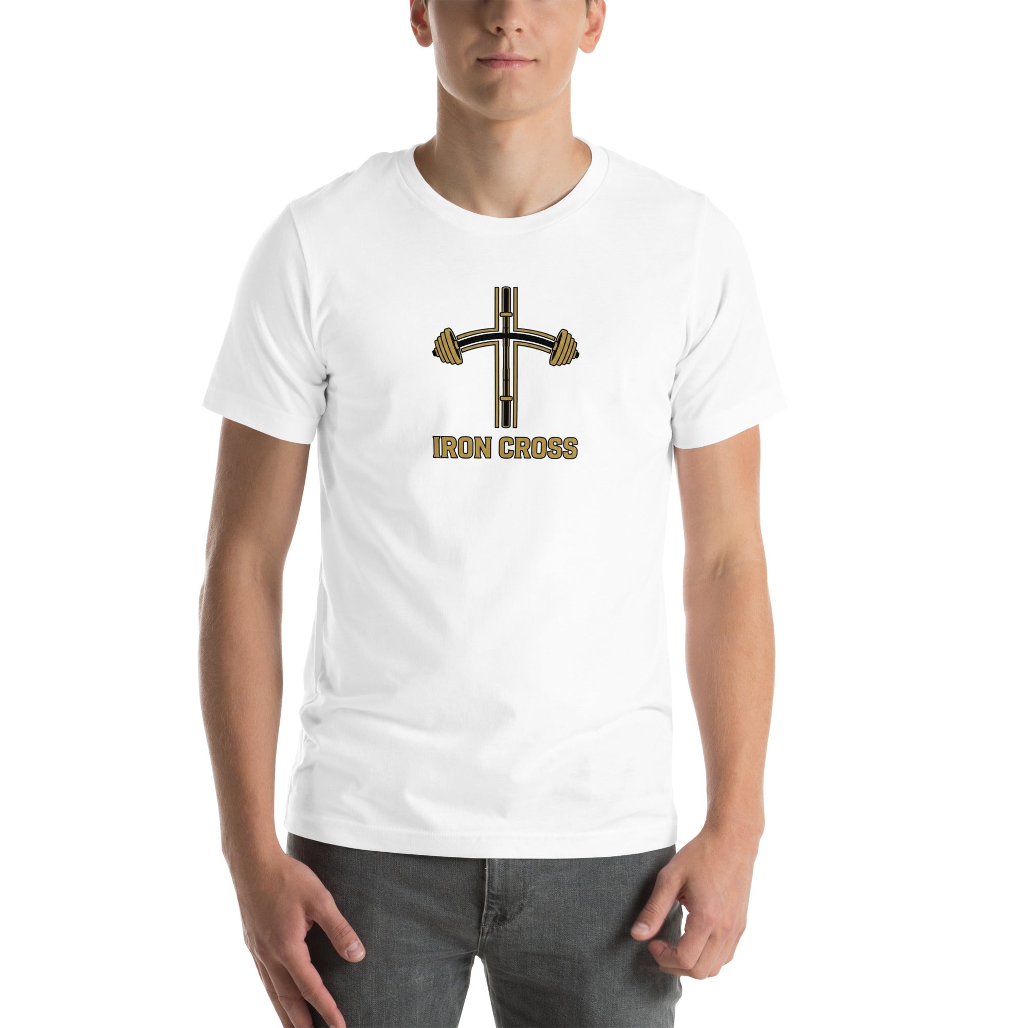 Iron Cross Joshua 1:9 gym t-shirt — front view