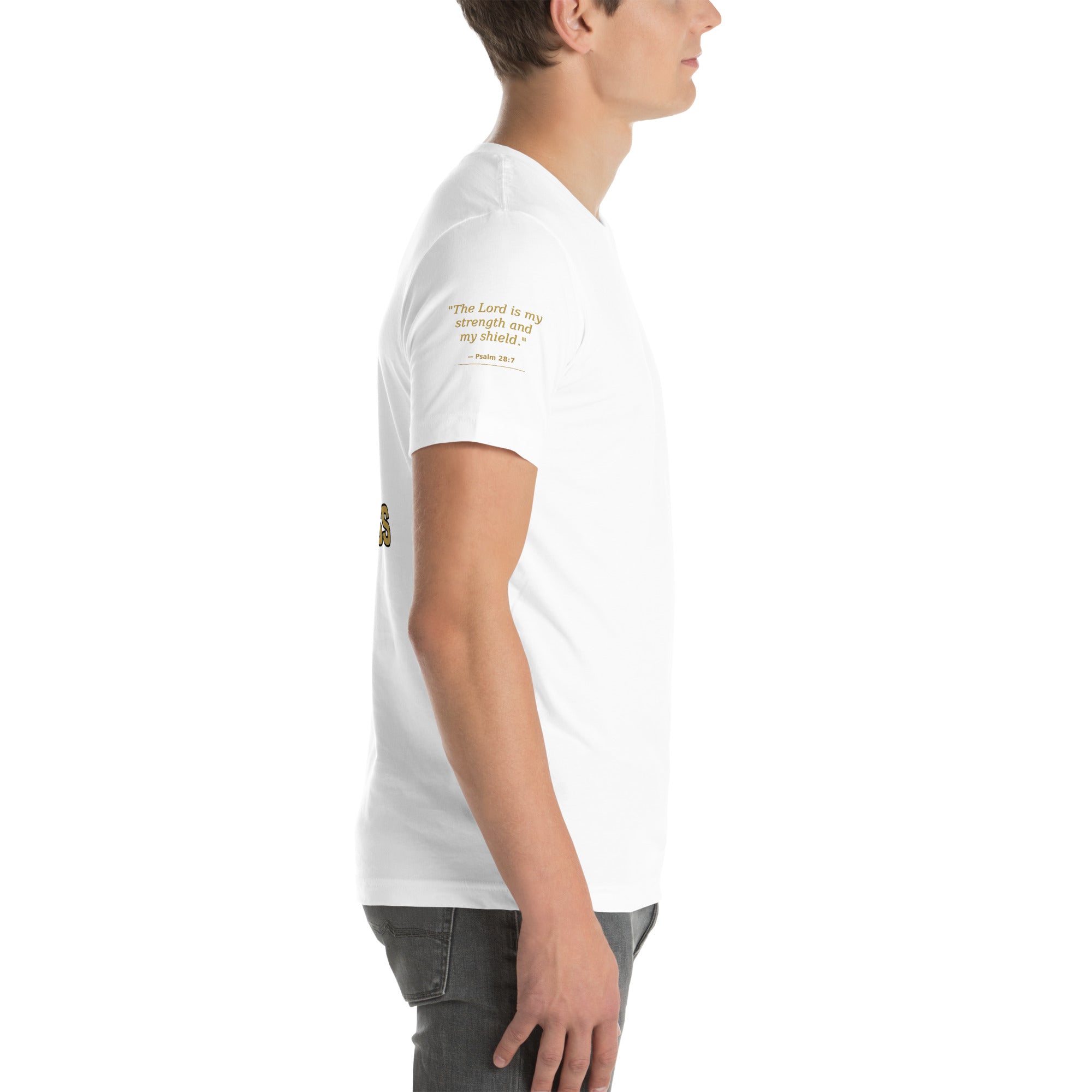 Iron Cross Psalm 28:7 Sleeve Tee — right side view